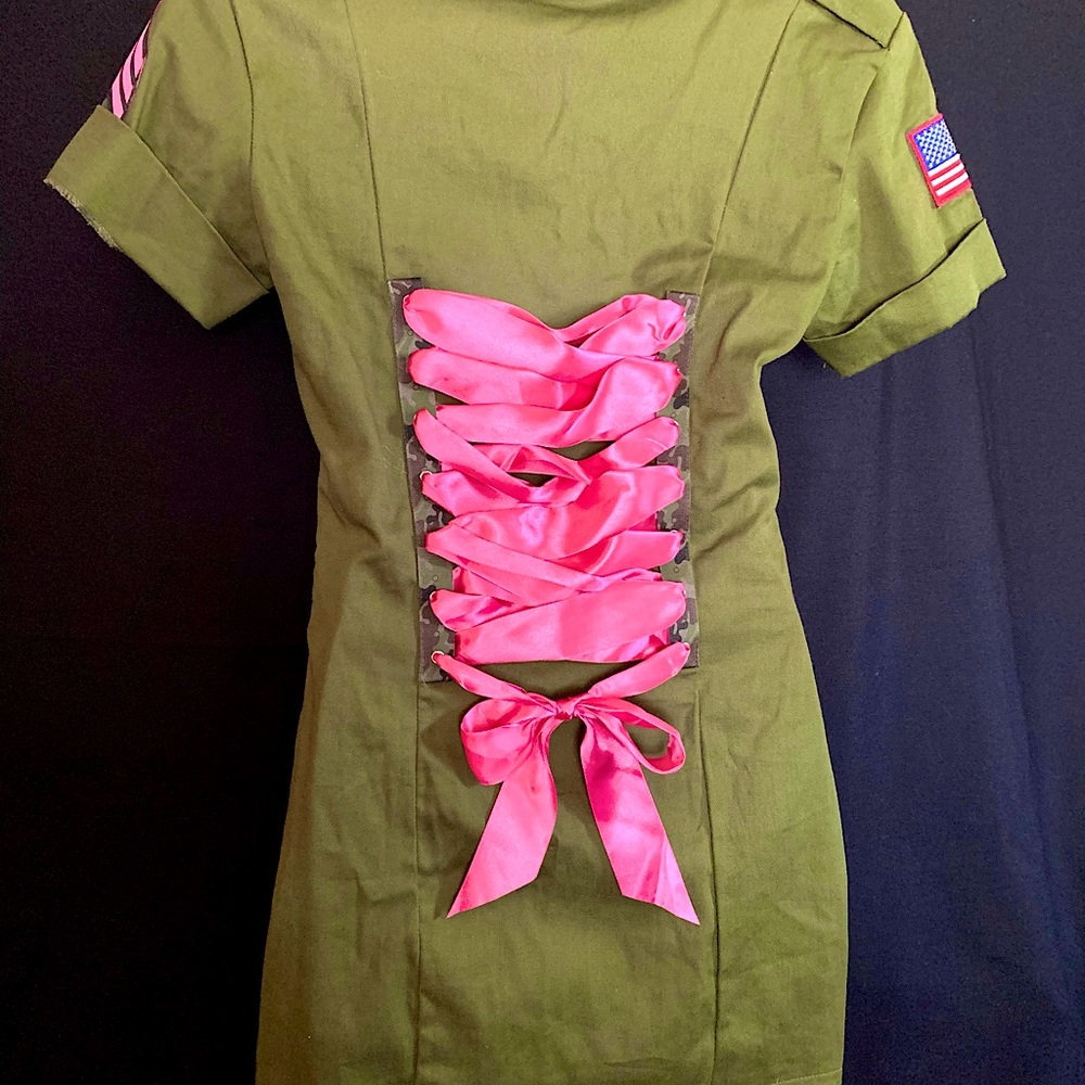 Military inspired sexy minidress